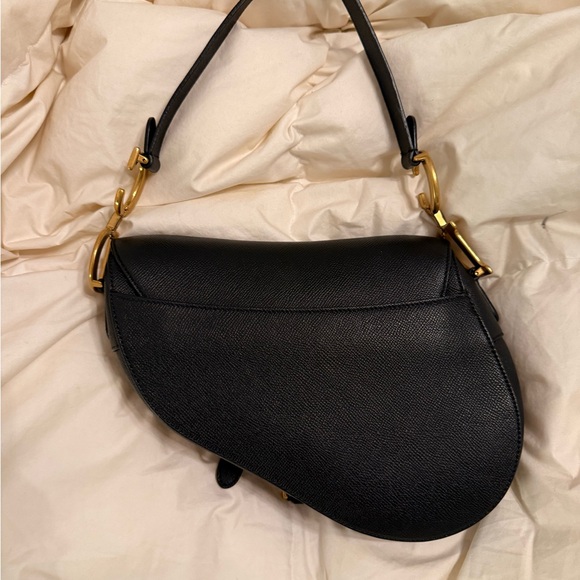 Dior saddle bag grained leather medium size - Picture 3 of 12